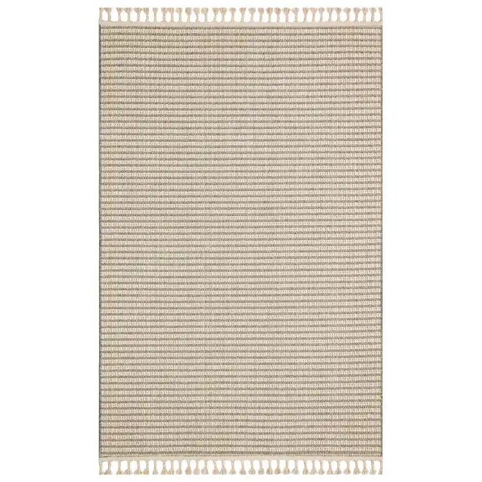 Soho Sh 17 Beige Ivory Hav Vermeyen Özel Ipler Ile Üretilen Etnik Örgü Desenlere Sahip Makine Halısı