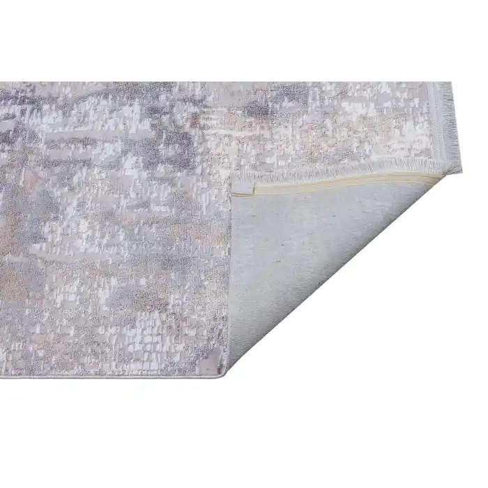 Allegro 1022 Vizon Dekoratif Modern Kaymaz Tabanlı Makine Halısı ✄