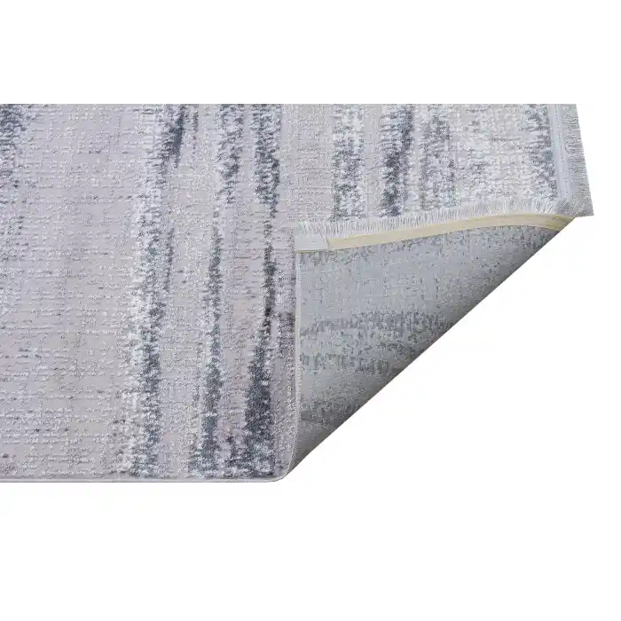 Allegro 1043 Füme Dekoratif Modern Kaymaz Tabanlı Makine Halısı ✄