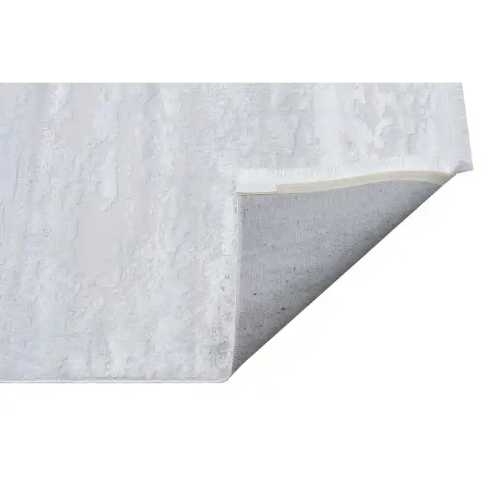 Allegro 1060 Beyaz Dekoratif Modern Kaymaz Tabanlı Makine Halısı ✄