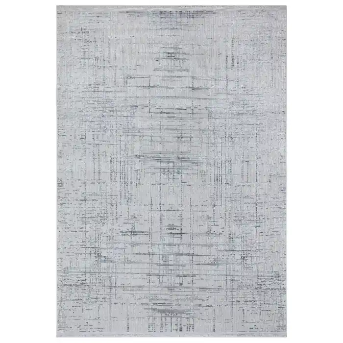 Allegro 2079 Gri Dekoratif Modern Kaymaz Tabanlı Makine Halısı ✄