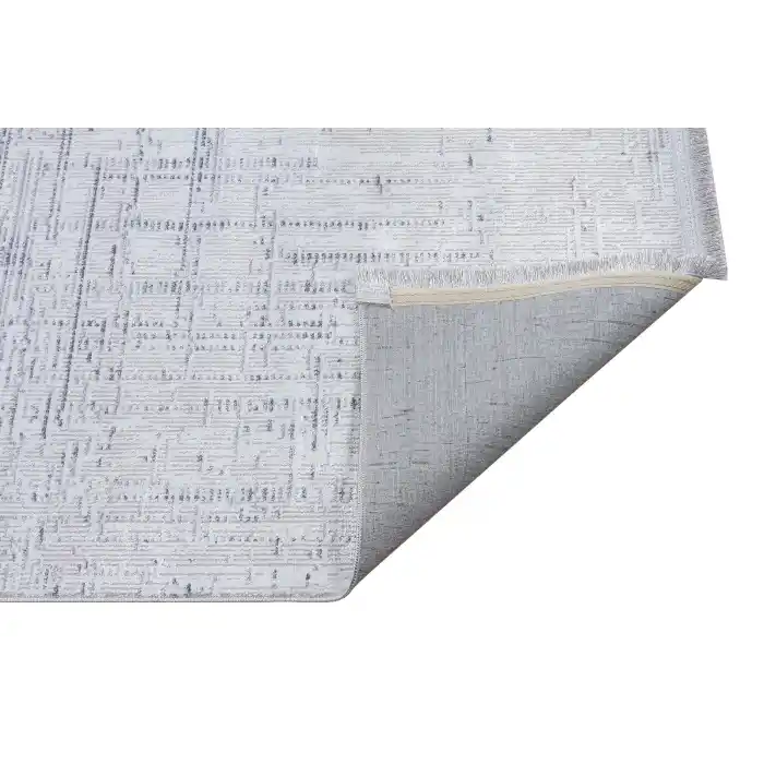Allegro 2079 Gri Dekoratif Modern Kaymaz Tabanlı Makine Halısı ✄