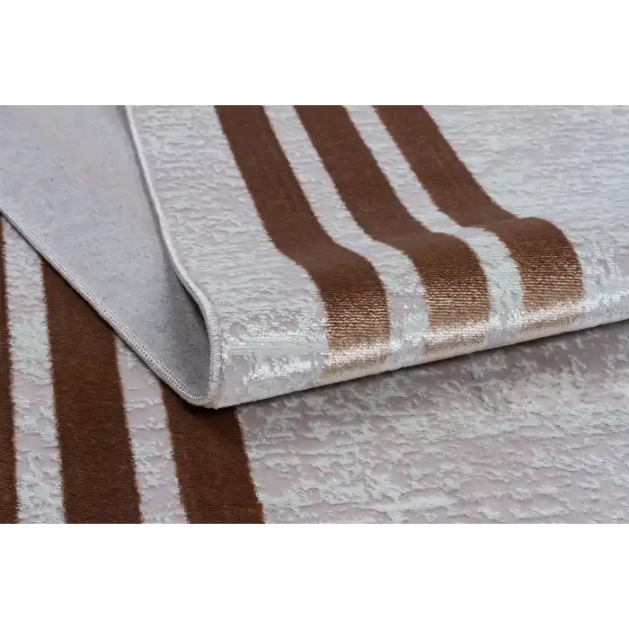 Allegro 2185 Vizon Dekoratif Modern Kaymaz Tabanlı Makine Halısı