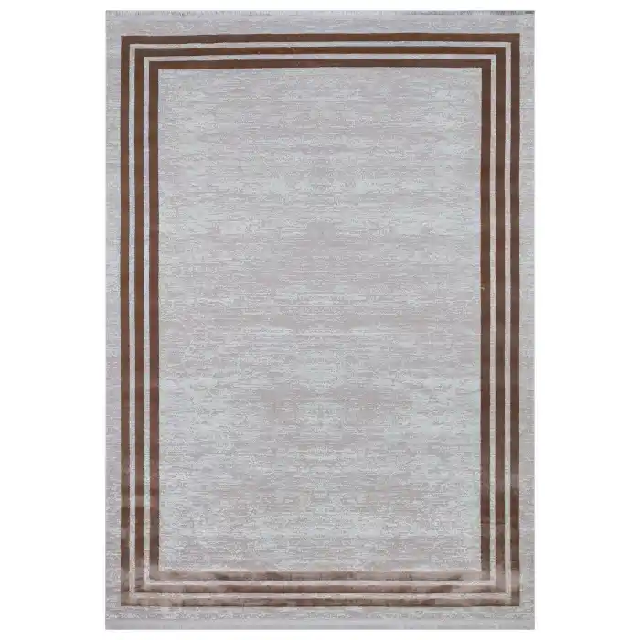 Allegro 2185 Vizon Dekoratif Modern Kaymaz Tabanlı Makine Halısı