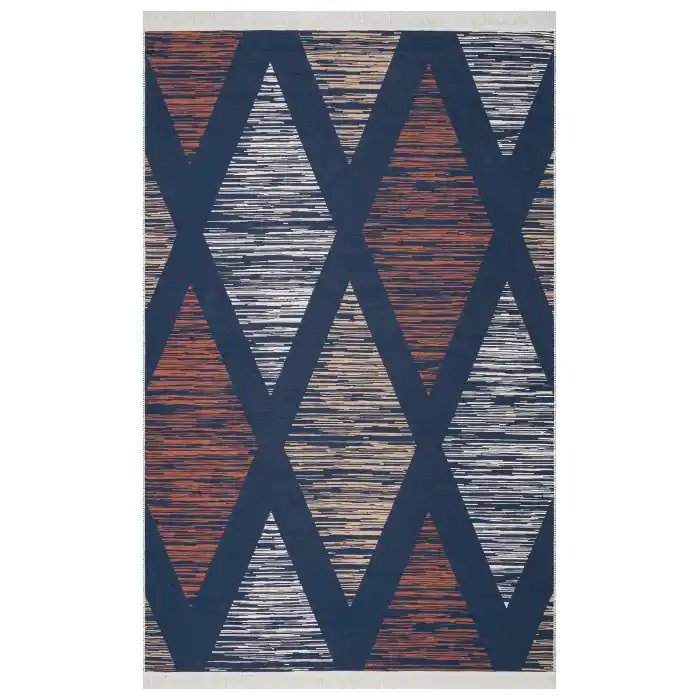 Arya Ar 38 Multy  %100 Geri Dönüşümlü Pamuktan Çift Taraflı Yıkanabilir Modern Dekoratif Kilim