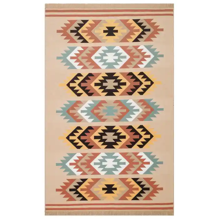Arya Ar 39 Multy %100 Geri Dönüşümlü Pamuktan Çift Taraflı Yıkanabilir Modern Dekoratif Kilim