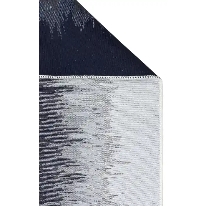 Arya Ar 40 Black White %100 Geri Dönüşümlü Pamuktan Çift Taraflı Yıkanabilir Modern Dekoratif Kilim