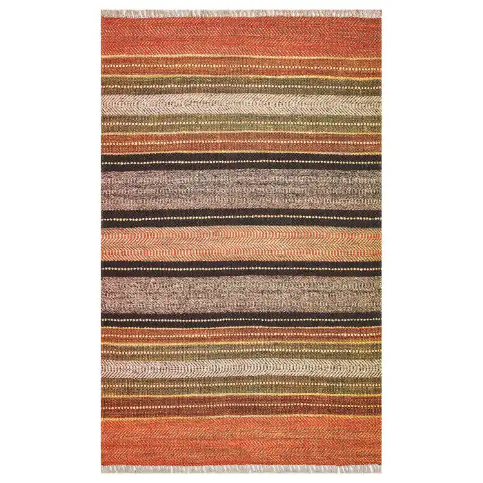 Asos As 02 Terra Jüt Hasır Görünümlü Hav Toz Vermeyen Çift Taraflı Kullanılabilen Yıkanabilir Kilim