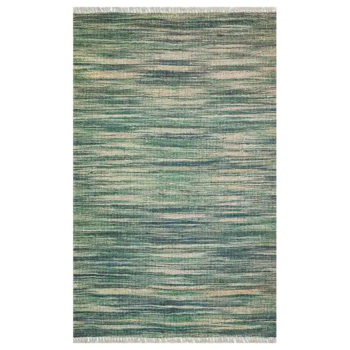 Asos As 03 Aqua Jüt Hasır Görünümlü Hav Toz Vermeyen Çift Taraflı Kullanılabilen Yıkanabilir Kilim