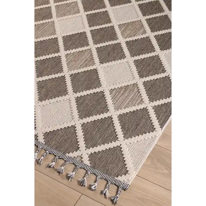 Astra 19787A Bej Bukle Tekniğiyle Üretilmiş Modern Makine Halısı