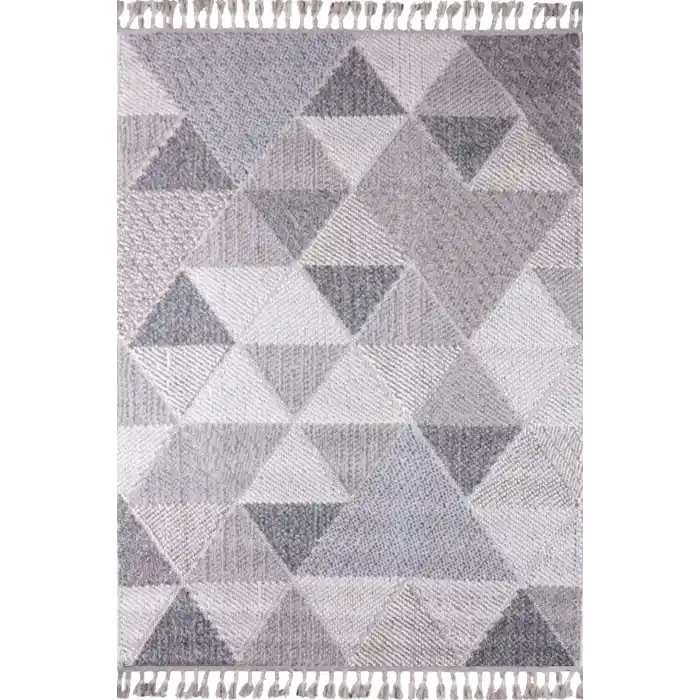 Astra 19788A Gri Bukle Tekniğiyle Üretilmiş Modern Makine Halısı