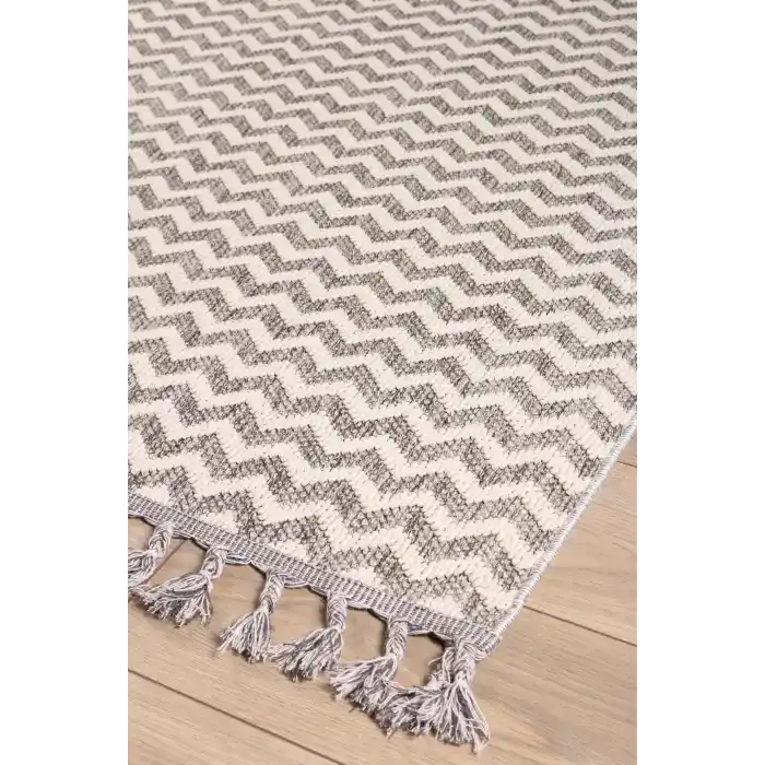 Astra 28048A Gri Bukle Tekniğiyle Üretilmiş Modern Makine Halısı