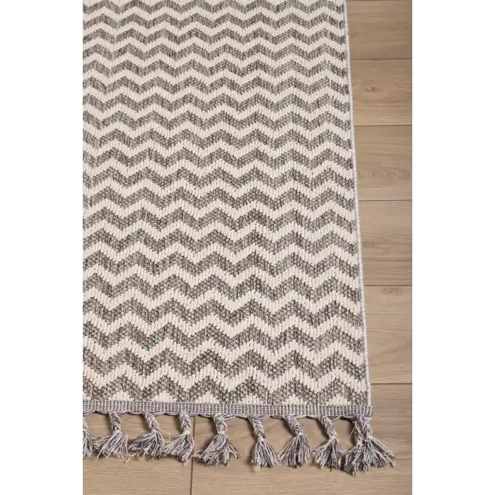 Astra 28048A Gri Bukle Tekniğiyle Üretilmiş Modern Makine Halısı