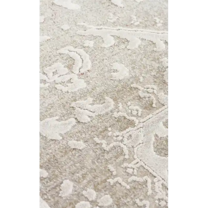 BABİL BBL 02 Beıge Yumuşak Dokulu Vintage Esintilere Sahip Over-dyed Sık Dokuma Salon Halısı