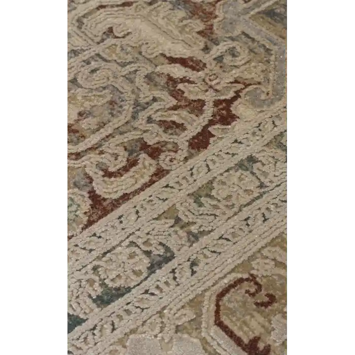 BABİL BBL 02 Beıge Yumuşak Dokulu Vintage Esintilere Sahip Over-dyed Sık Dokuma Salon Halısı