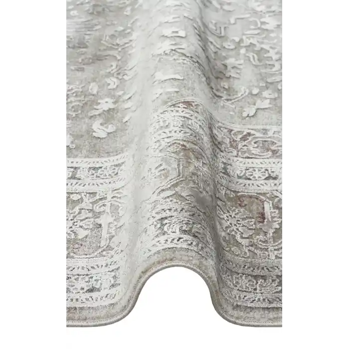 BABİL BBL 02 Grey Yumuşak Dokulu Vintage Esintilere Sahip Over-dyed Sık Dokuma Salon Halısı