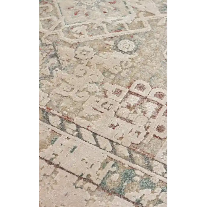 BABIL HALI 0033 Yumuşak Dokulu Vintage Esintilere Sahip Over-dyed Sık Dokuma Salon Halısı