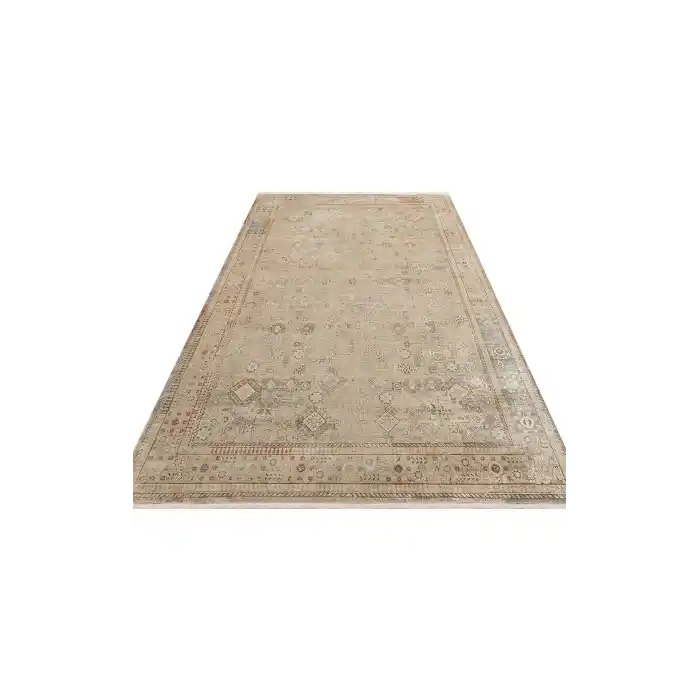 BABIL HALI 0033 Yumuşak Dokulu Vintage Esintilere Sahip Over-dyed Sık Dokuma Salon Halısı