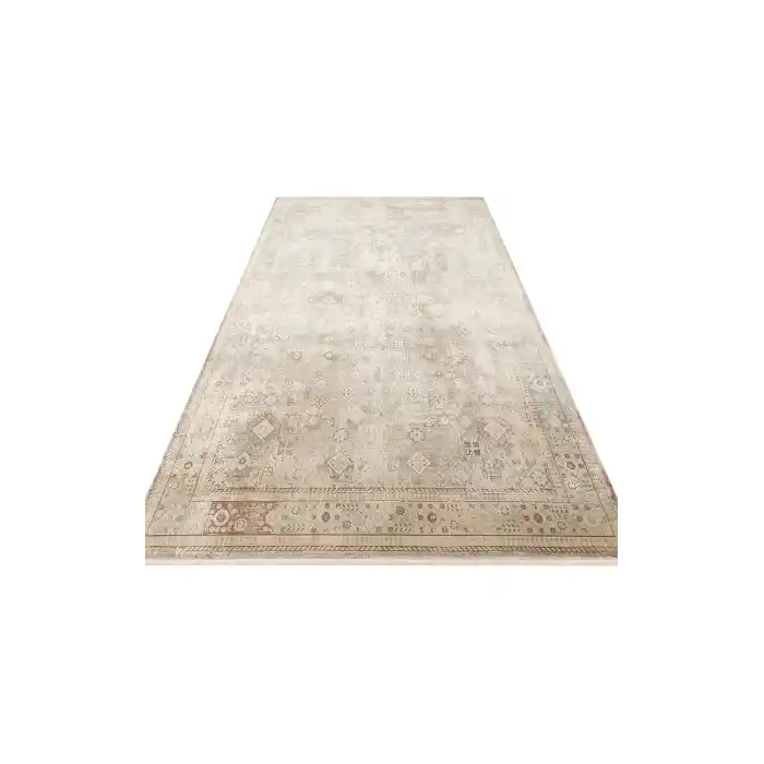 BABIL HALI 0033 Yumuşak Dokulu Vintage Esintilere Sahip Over-dyed Sık Dokuma Salon Halısı