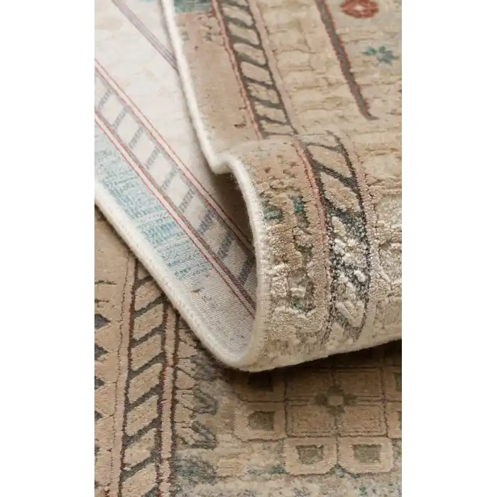 BABIL HALI 0033 Yumuşak Dokulu Vintage Esintilere Sahip Over-dyed Sık Dokuma Salon Halısı