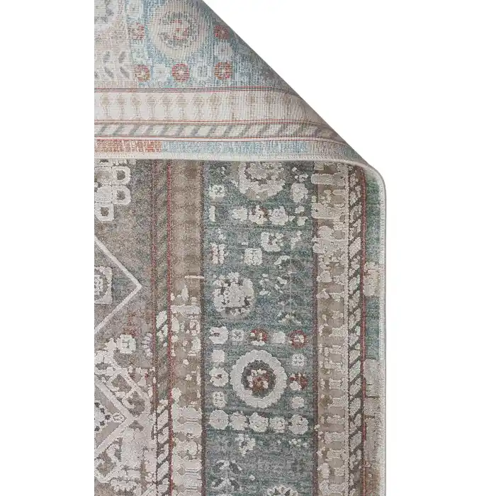 BABIL HALI 0034 Yumuşak Dokulu Vintage Esintilere Sahip Over-dyed Sık Dokuma Salon Halısı