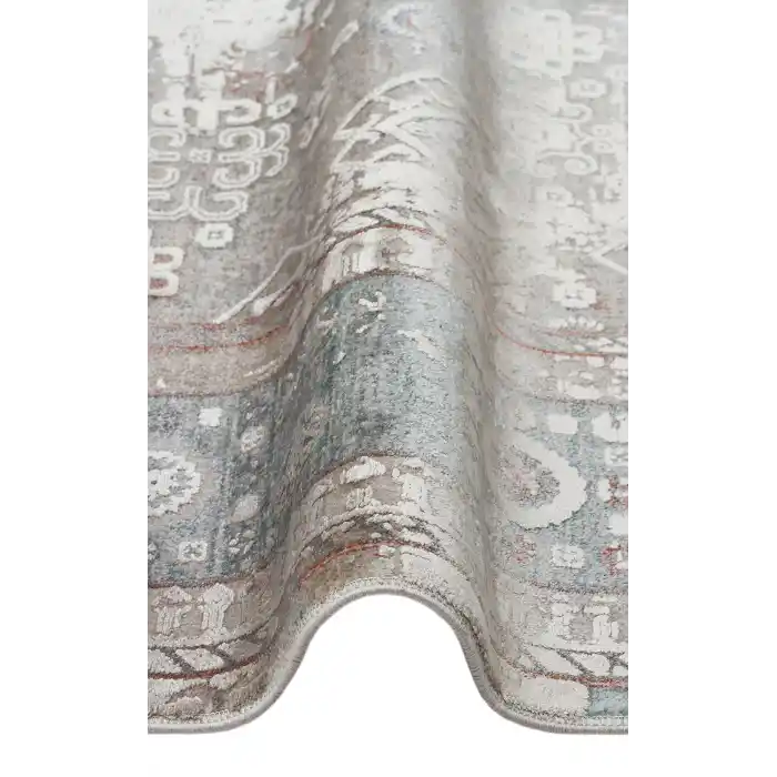 BABIL HALI 0034 Yumuşak Dokulu Vintage Esintilere Sahip Over-dyed Sık Dokuma Salon Halısı