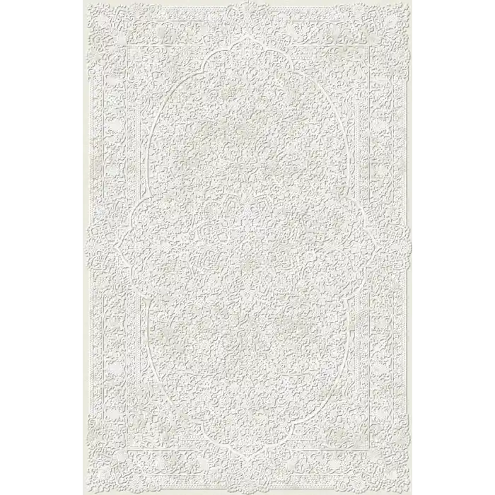 Balat 186B Beyaz Dekoratif Makine Halısı