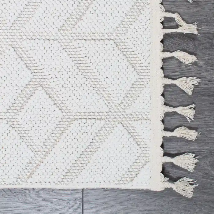 Boho BH-1 Krem Bukle Dokuma Modern Makine Halısı