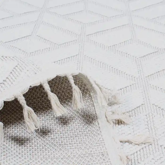 Boho BH-1 Krem Bukle Dokuma Modern Makine Halısı