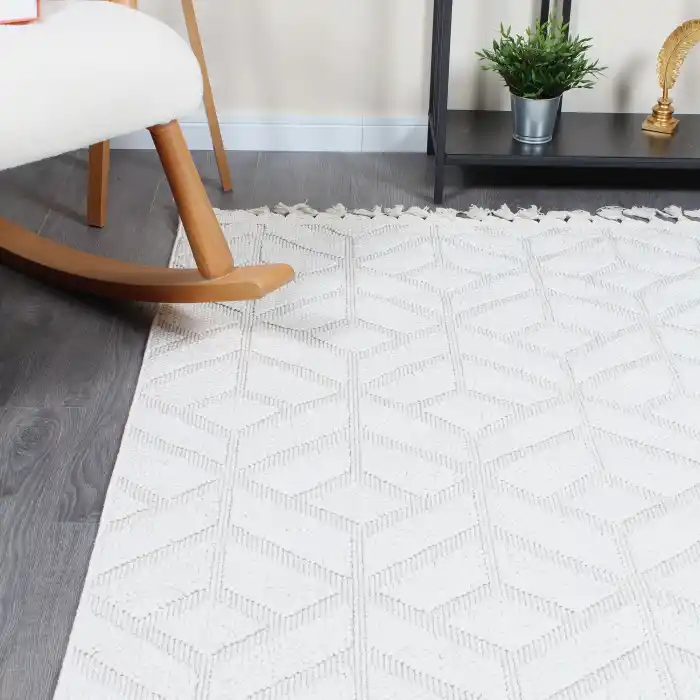 Boho BH-1 Krem Bukle Dokuma Modern Makine Halısı