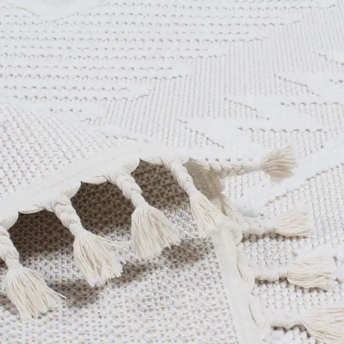 Boho BH-6 Krem Bukle Dokuma Modern Makine Halısı