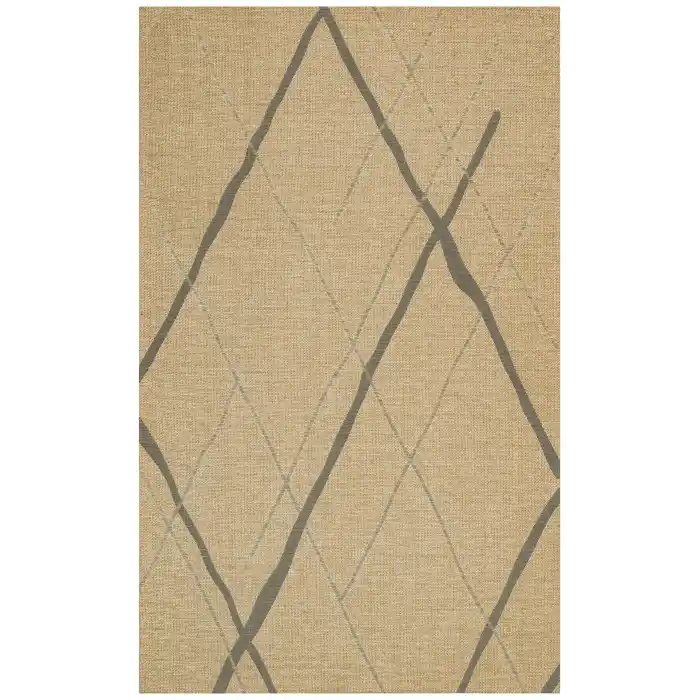 Brooklyn Brk 05 Natural Grey Hasır Görünümlü Kaymaz Renkli Dokuma Modern Kilim