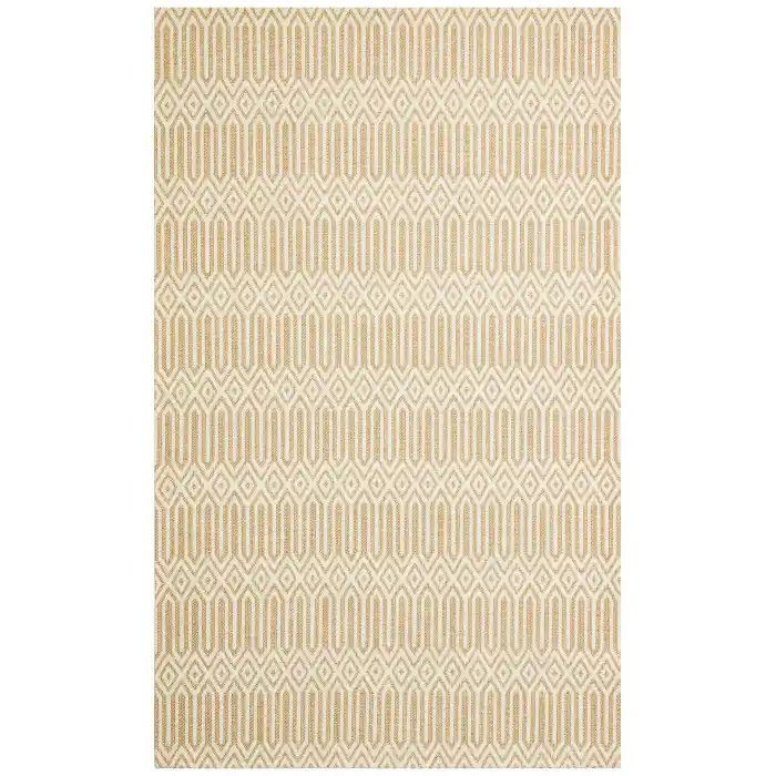 Brooklyn Brk 10 Natural Ivory Hasır Görünümlü Kaymaz Renkli Dokuma Modern Kilim