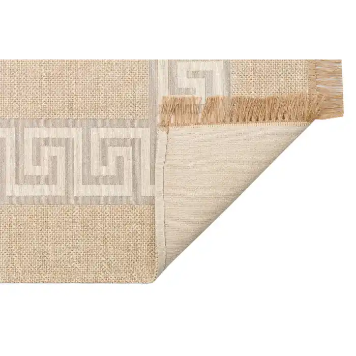 Brooklyn Brk 11 Natural Whıte Hasır Görünümlü Kaymaz Renkli Dokuma Modern Kilim