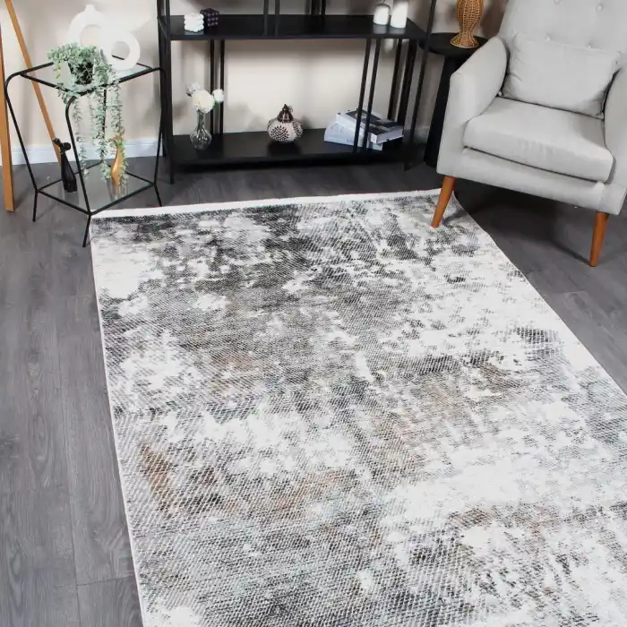 Carino EH88 Gri Dekoratif Makina Halısı