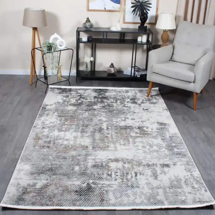 Carino EH88 Gri Dekoratif Makina Halısı