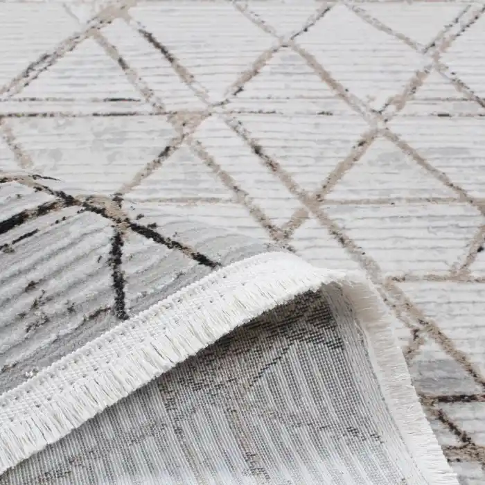 Carino EL70 Krem Dekoratif Makina Halısı