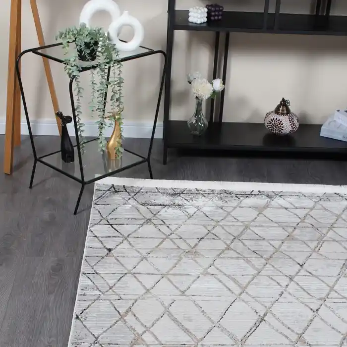 Carino EL70 Krem Dekoratif Makina Halısı