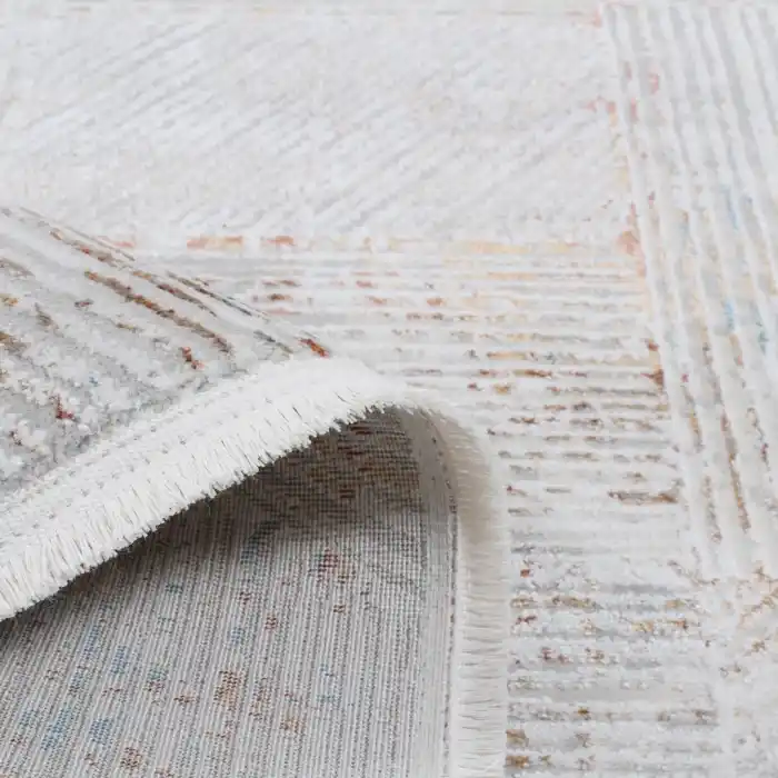 Carino EM99 Krem Gri Dekoratif Makina Halısı