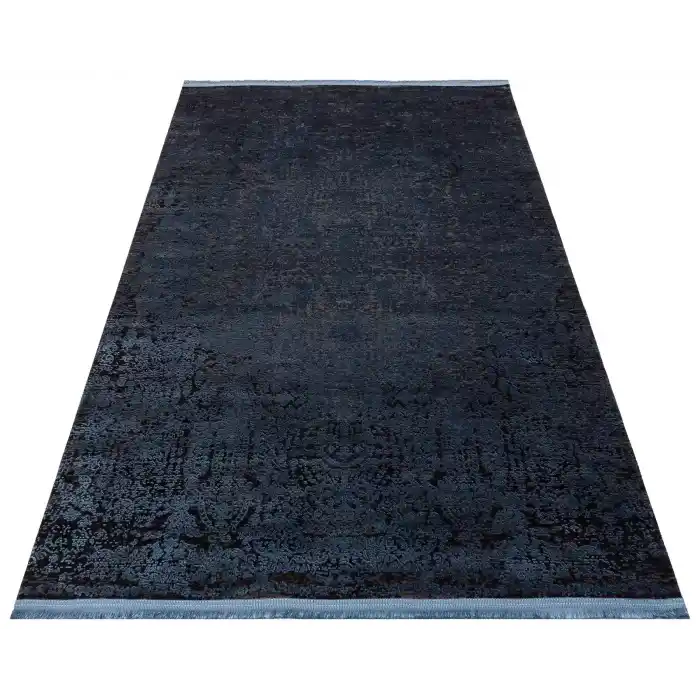 Cordoba Db 04 Antrasit Navy Parlak Yüksek Alçak Dokulu Modern Makine Halısı