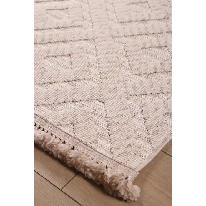 Corsa 8927A Bej Özel Bukle Tekniğiyle Üretilmiş Modern Makine Halısı