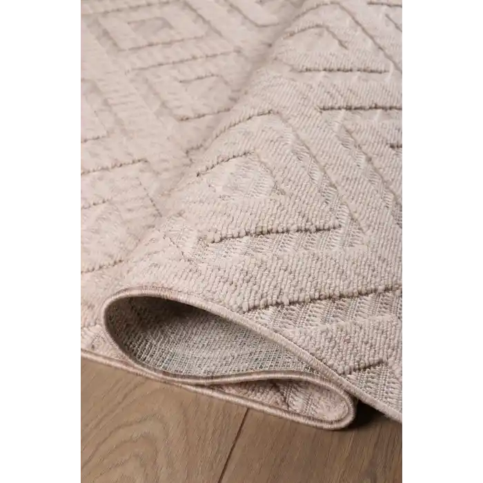 Corsa 8927A Bej Özel Bukle Tekniğiyle Üretilmiş Modern Makine Halısı