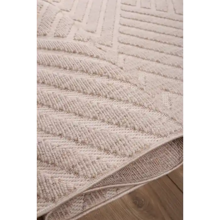 Corsa 8930A Bej Özel Bukle Tekniğiyle Üretilmiş Modern Makine Halısı