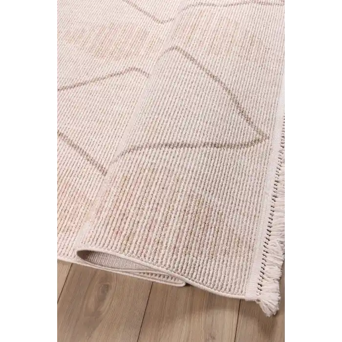 Corsa 8960A Bej Sarı Özel Bukle Tekniğiyle Üretilmiş Modern Makine Halısı