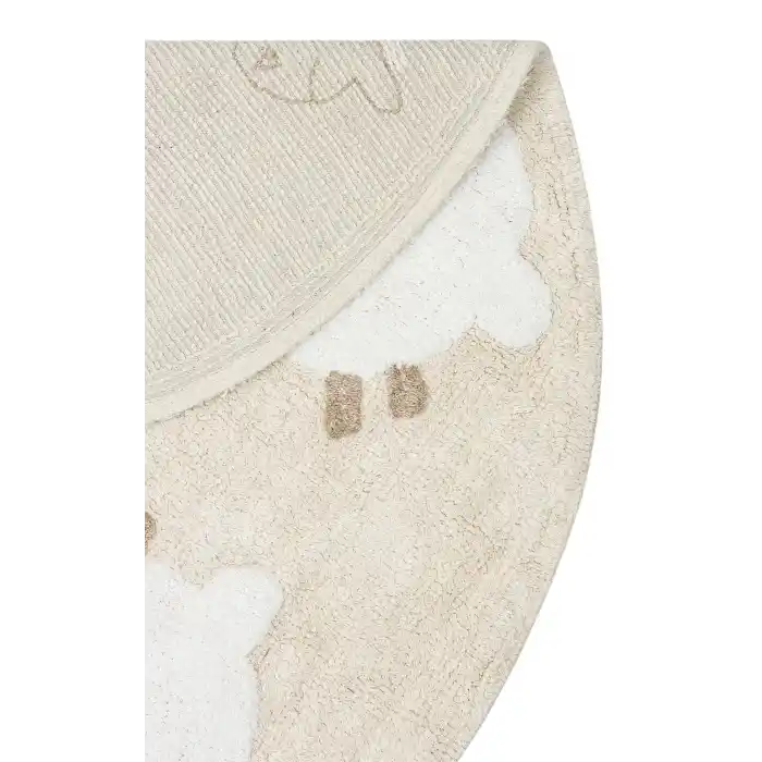 COTTON BOON HALI 0043 Yıkanabilir Kaymaz Tabanlı Naturel Pamuk Bebek Halısı