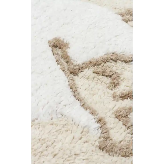 COTTON BOON HALI 0043 Yıkanabilir Kaymaz Tabanlı Naturel Pamuk Bebek Halısı