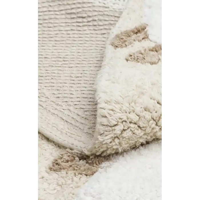 COTTON BOON HALI 0043 Yıkanabilir Kaymaz Tabanlı Naturel Pamuk Bebek Halısı