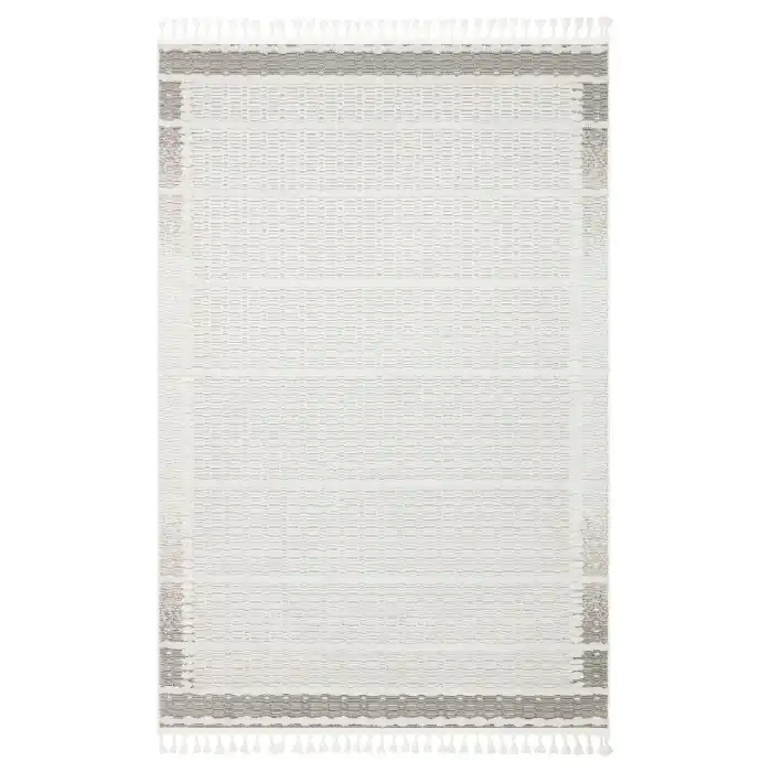 Cozy CZY 09 Cream Grey LW Hav Toz Vermez Modern Örgü Dokuma Makine Halısı