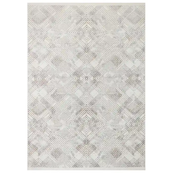 Diva 5004 Vizon Dekoratif Modern Kaymaz Tabanlı Makine Halısı