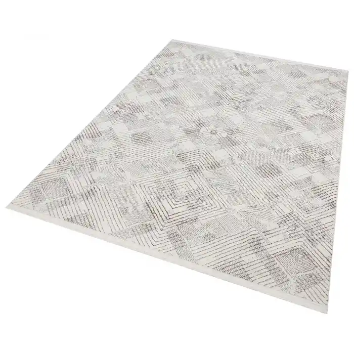 Diva 5004 Vizon Dekoratif Modern Kaymaz Tabanlı Makine Halısı